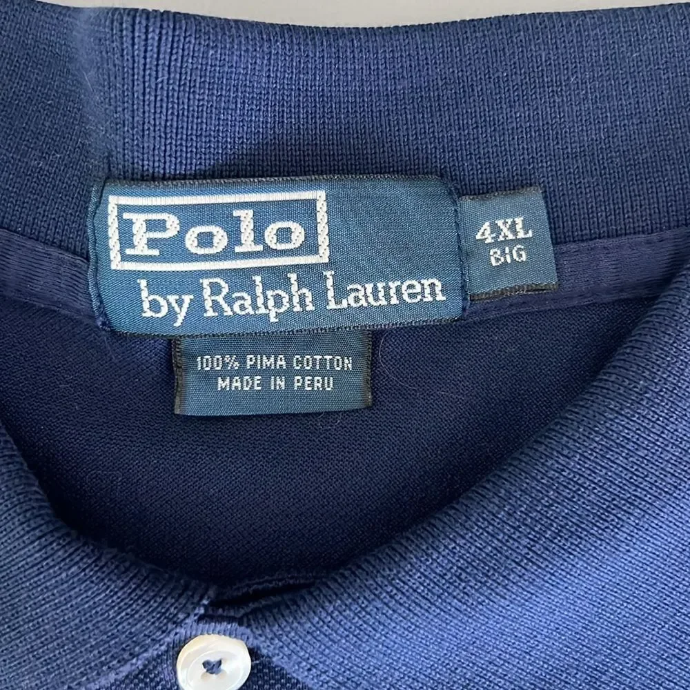 NWOT Polo Ralph Lauren The Iconic Mesh Polo Shirt Size Navy 4XB